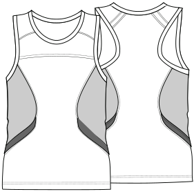 Fashion sewing patterns for Sleeveless T-Shirt 7102